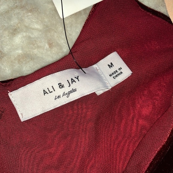 Ali & Jay Sleeveless Velvet Faux Wrap Midi Dress - Picture 8 of 8